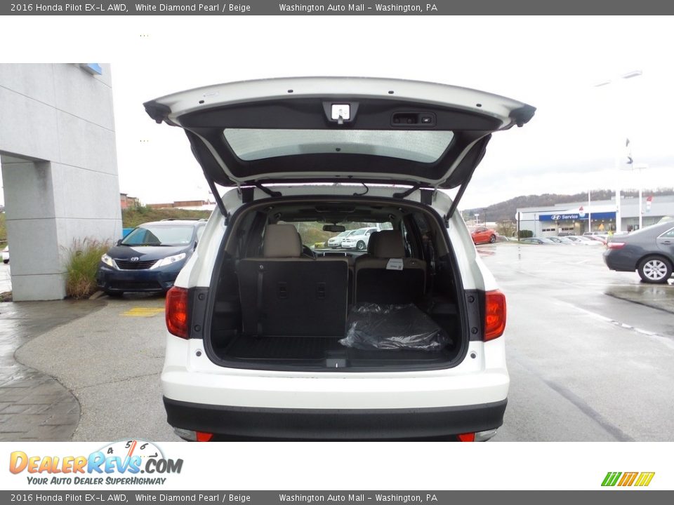2016 Honda Pilot EX-L AWD White Diamond Pearl / Beige Photo #6