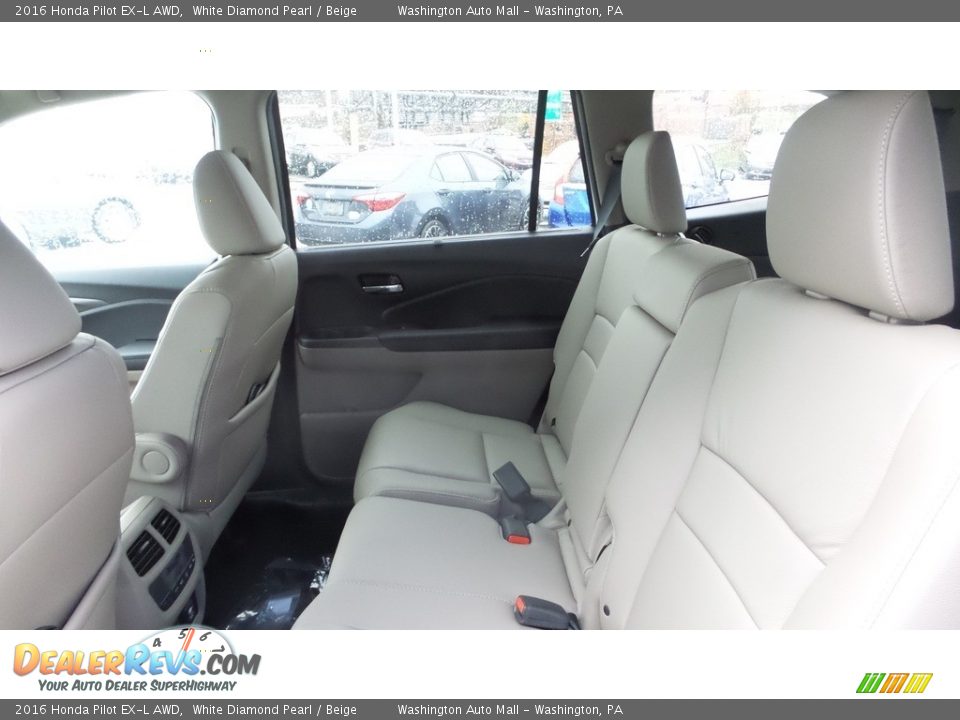 2016 Honda Pilot EX-L AWD White Diamond Pearl / Beige Photo #10