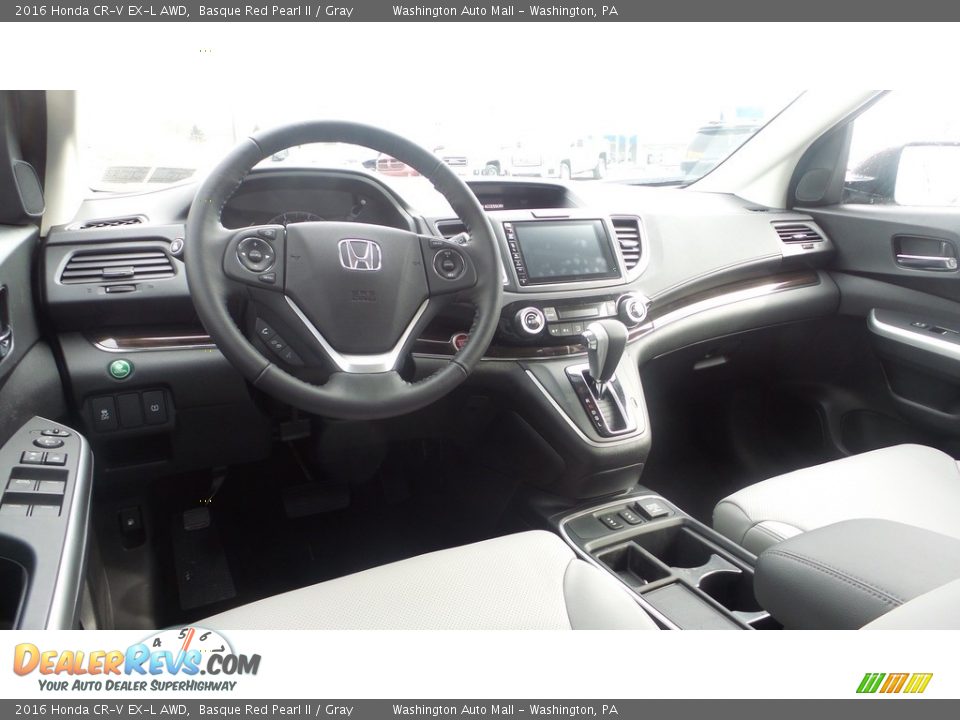 Gray Interior - 2016 Honda CR-V EX-L AWD Photo #12