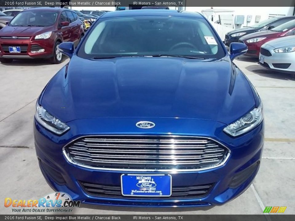 2016 Ford Fusion SE Deep Impact Blue Metallic / Charcoal Black Photo #6
