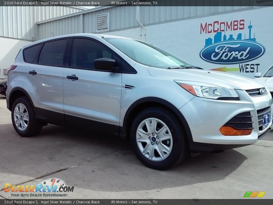 2016 Ford Escape S Ingot Silver Metallic / Charcoal Black Photo #1