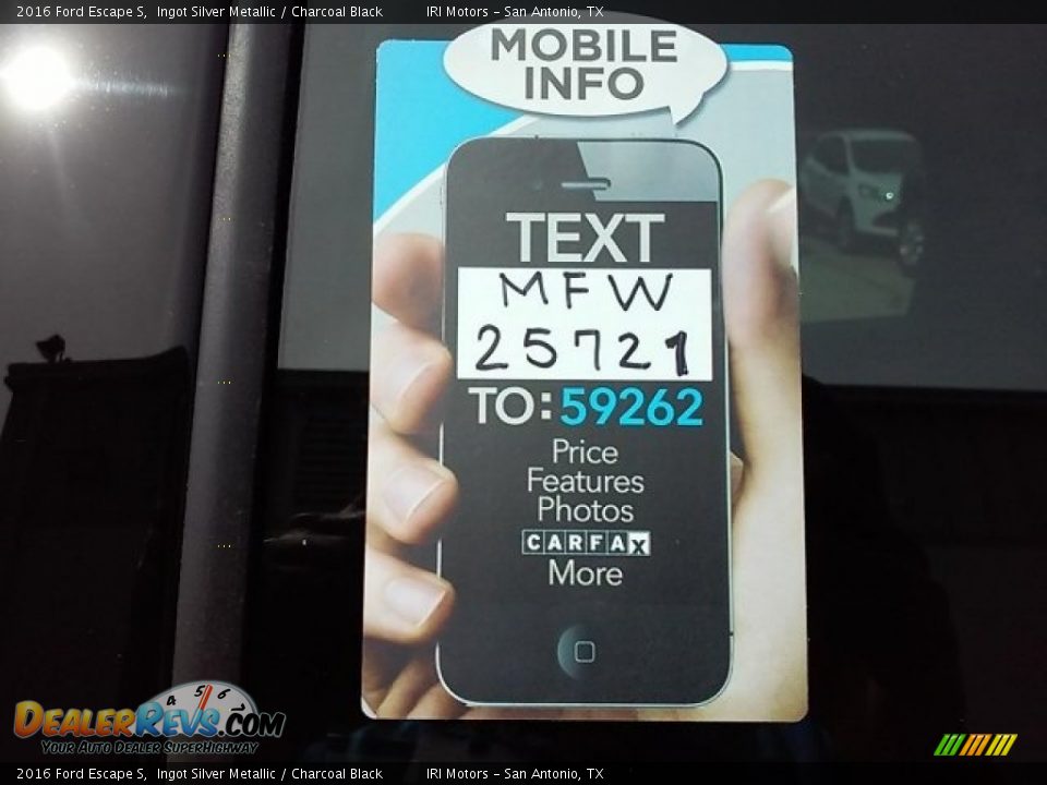 Dealer Info of 2016 Ford Escape S Photo #2