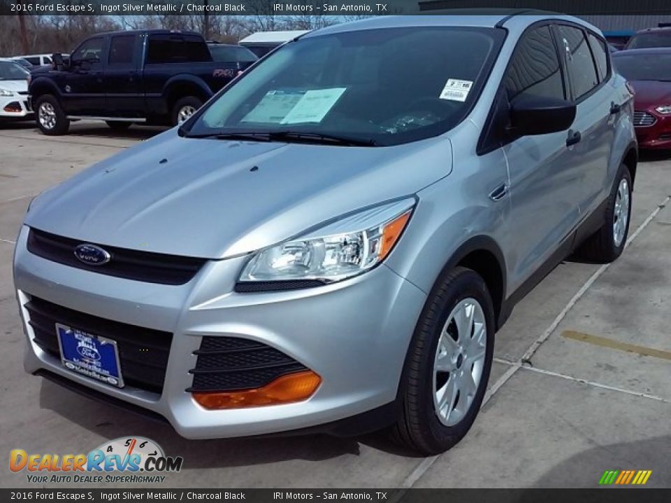 2016 Ford Escape S Ingot Silver Metallic / Charcoal Black Photo #7