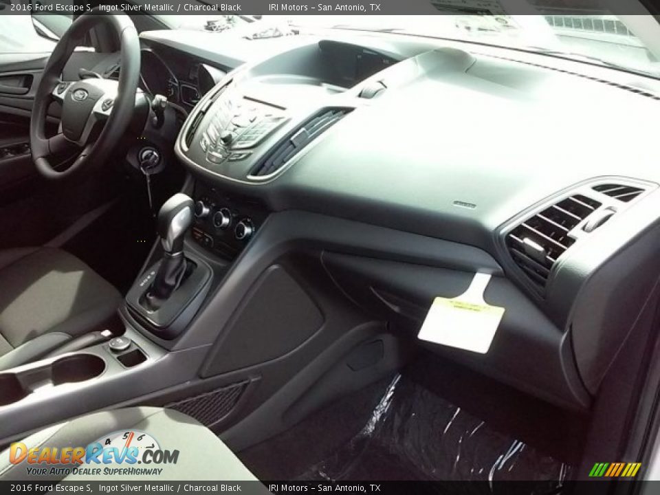 2016 Ford Escape S Ingot Silver Metallic / Charcoal Black Photo #14