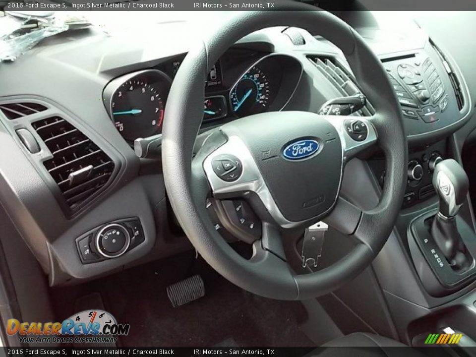 2016 Ford Escape S Ingot Silver Metallic / Charcoal Black Photo #15