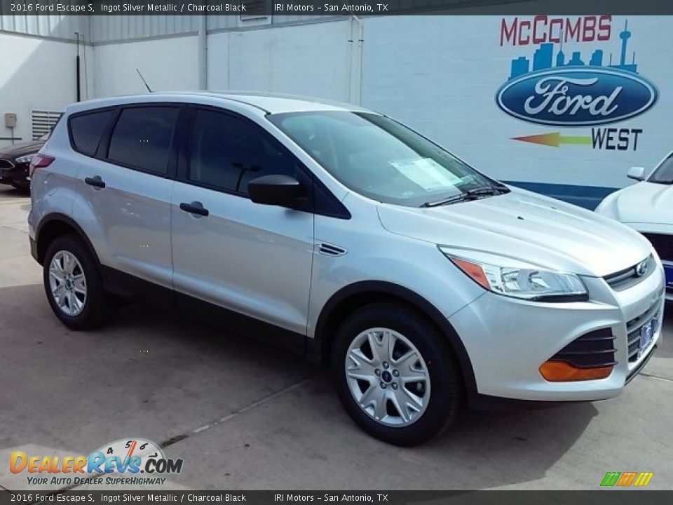 2016 Ford Escape S Ingot Silver Metallic / Charcoal Black Photo #20