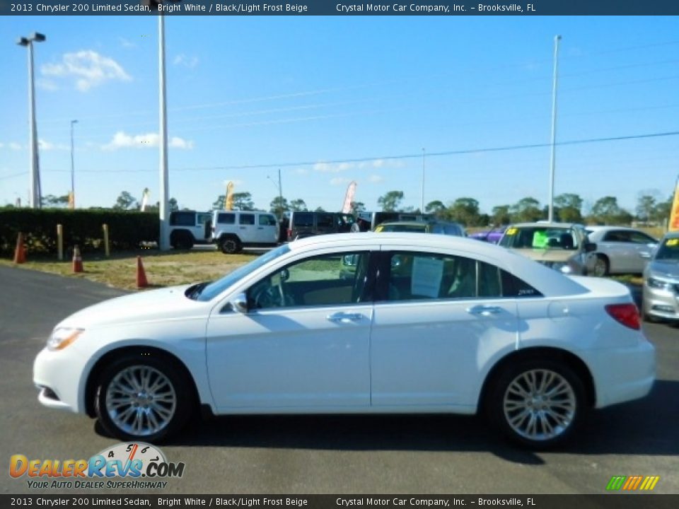 2013 Chrysler 200 Limited Sedan Bright White / Black/Light Frost Beige Photo #2