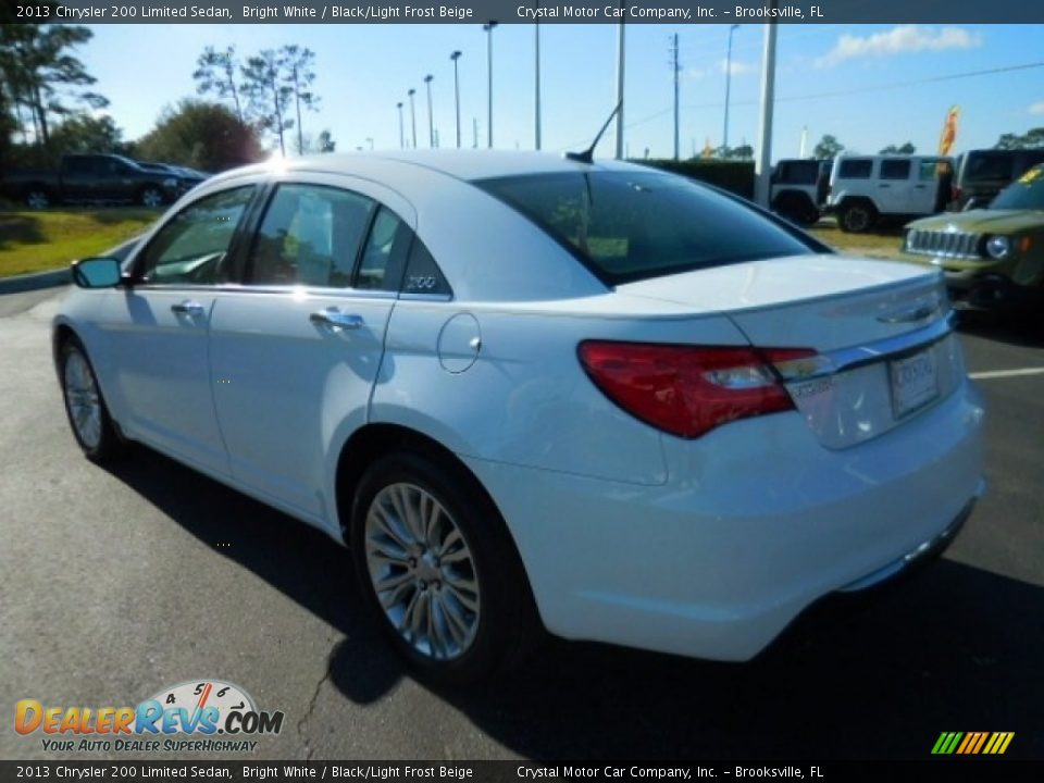 2013 Chrysler 200 Limited Sedan Bright White / Black/Light Frost Beige Photo #3