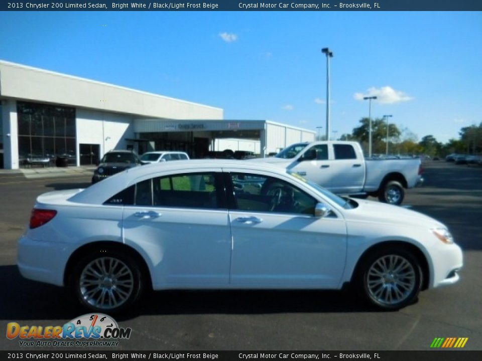 2013 Chrysler 200 Limited Sedan Bright White / Black/Light Frost Beige Photo #9