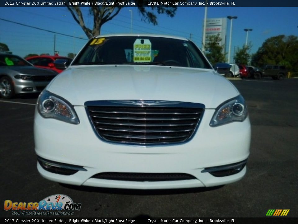 2013 Chrysler 200 Limited Sedan Bright White / Black/Light Frost Beige Photo #13