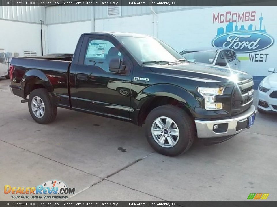 2016 Ford F150 XL Regular Cab Green Gem / Medium Earth Gray Photo #1
