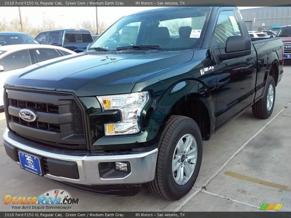 2016 Ford F150 XL Regular Cab Green Gem / Medium Earth Gray Photo #7