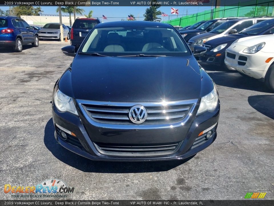 2009 Volkswagen CC Luxury Deep Black / Cornsilk Beige Two-Tone Photo #2