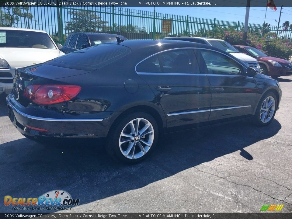 2009 Volkswagen CC Luxury Deep Black / Cornsilk Beige Two-Tone Photo #8