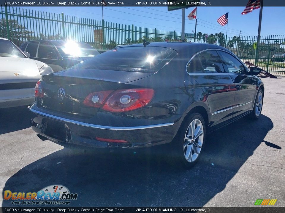 2009 Volkswagen CC Luxury Deep Black / Cornsilk Beige Two-Tone Photo #9