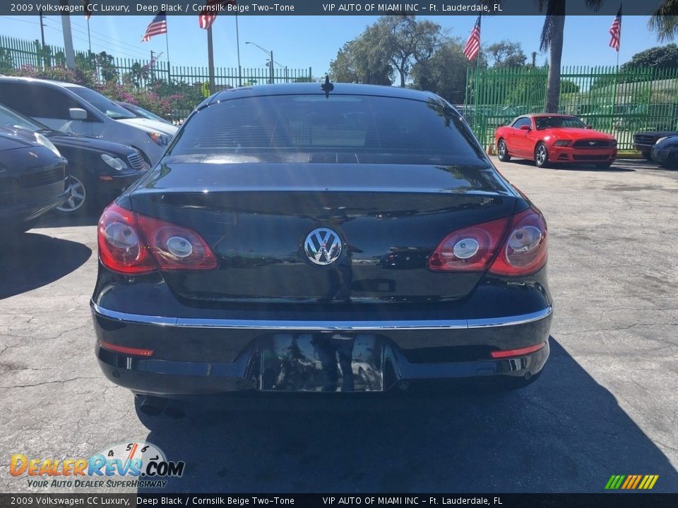 2009 Volkswagen CC Luxury Deep Black / Cornsilk Beige Two-Tone Photo #10