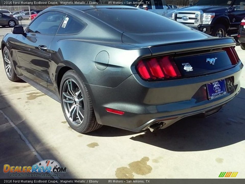 2016 Ford Mustang EcoBoost Coupe Magnetic Metallic / Ebony Photo #8