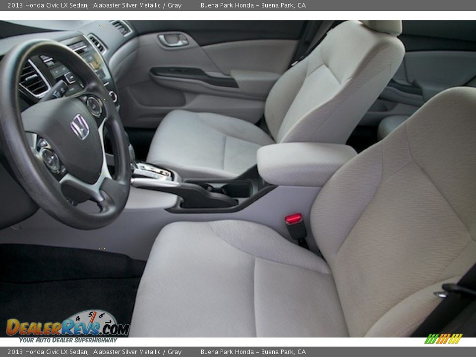 2013 Honda Civic LX Sedan Alabaster Silver Metallic / Gray Photo #3