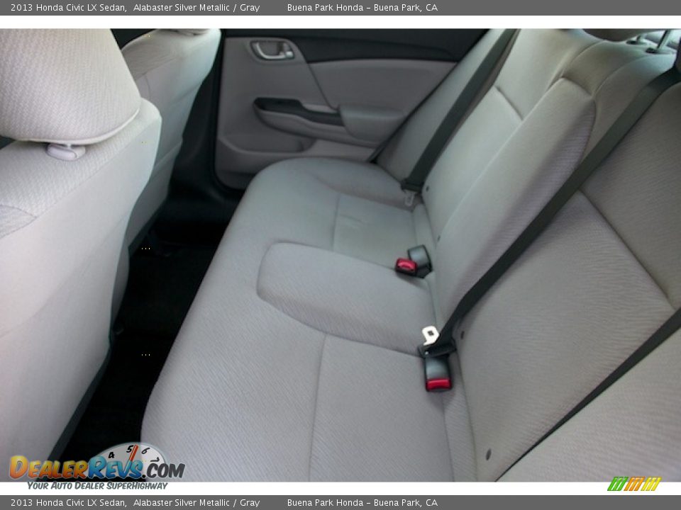 2013 Honda Civic LX Sedan Alabaster Silver Metallic / Gray Photo #4