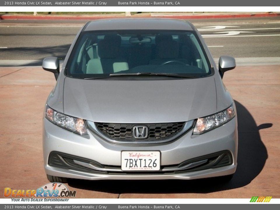 2013 Honda Civic LX Sedan Alabaster Silver Metallic / Gray Photo #7