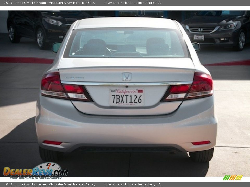 2013 Honda Civic LX Sedan Alabaster Silver Metallic / Gray Photo #10