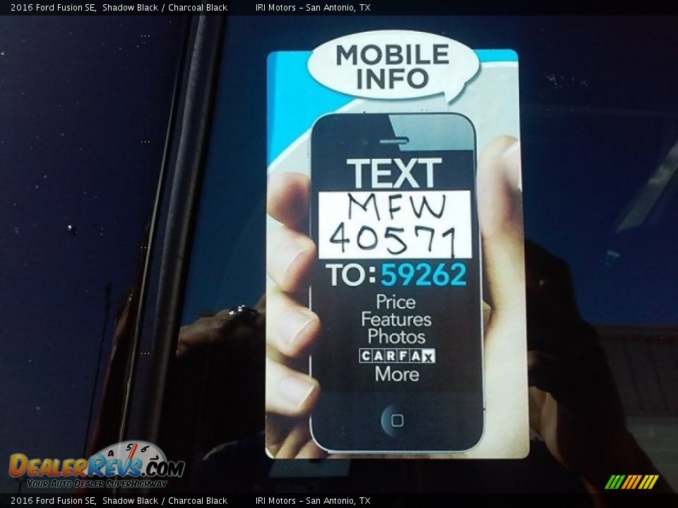 2016 Ford Fusion SE Shadow Black / Charcoal Black Photo #2