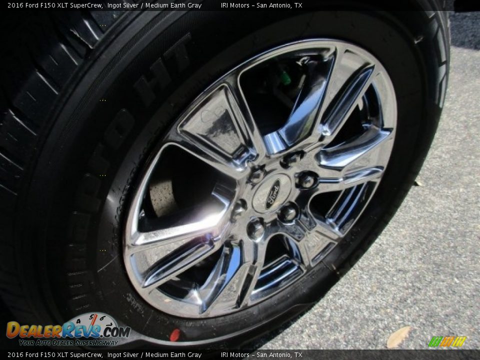 2016 Ford F150 XLT SuperCrew Ingot Silver / Medium Earth Gray Photo #5