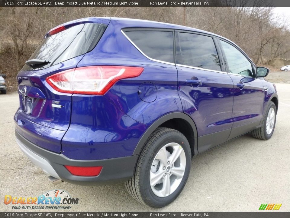 2016 Ford Escape SE 4WD Deep Impact Blue Metallic / Medium Light Stone Photo #3
