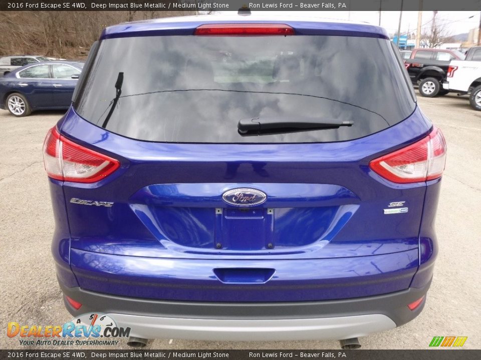 2016 Ford Escape SE 4WD Deep Impact Blue Metallic / Medium Light Stone Photo #4