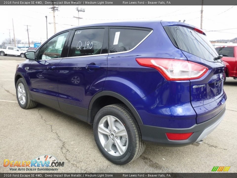 2016 Ford Escape SE 4WD Deep Impact Blue Metallic / Medium Light Stone Photo #6