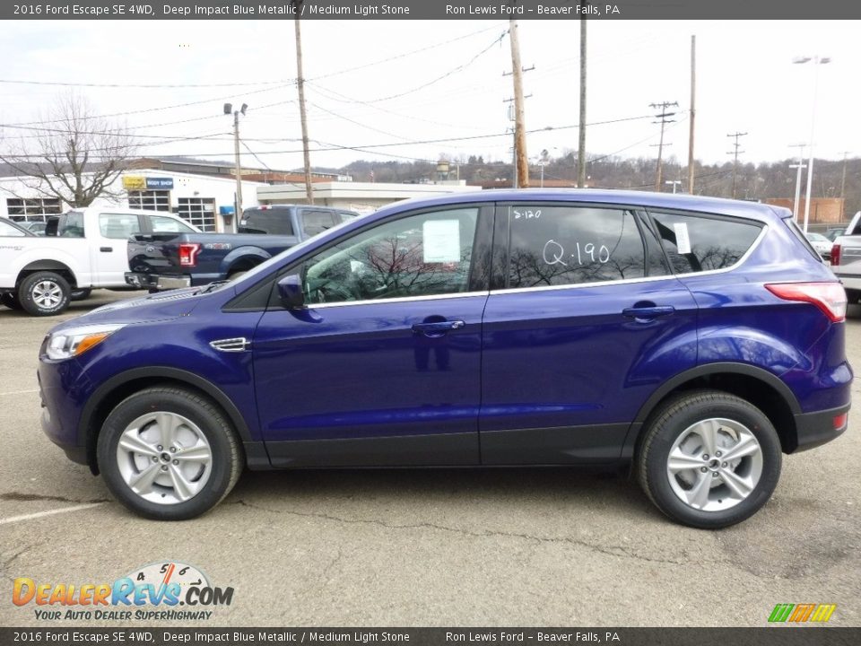 2016 Ford Escape SE 4WD Deep Impact Blue Metallic / Medium Light Stone Photo #7