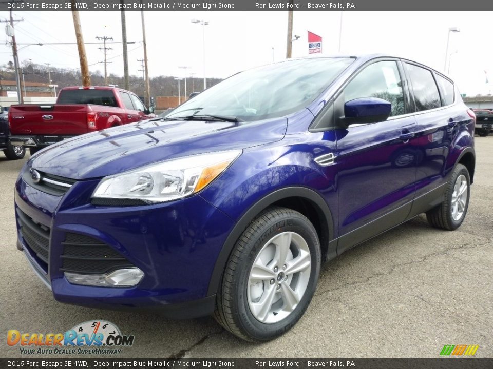 2016 Ford Escape SE 4WD Deep Impact Blue Metallic / Medium Light Stone Photo #8