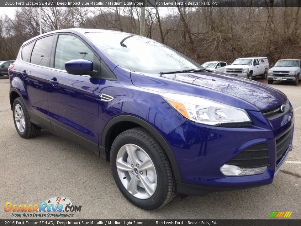 2016 Ford Escape SE 4WD Deep Impact Blue Metallic / Medium Light Stone Photo #10