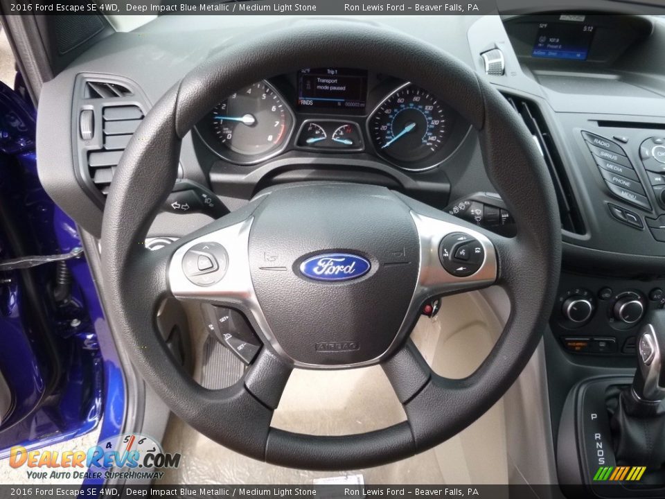 2016 Ford Escape SE 4WD Deep Impact Blue Metallic / Medium Light Stone Photo #17