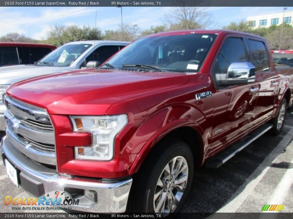 2016 Ford F150 Lariat SuperCrew Ruby Red / Black Photo #2