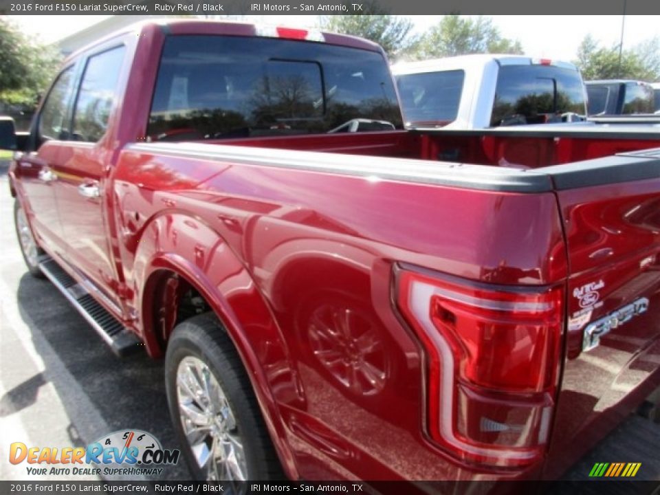 2016 Ford F150 Lariat SuperCrew Ruby Red / Black Photo #6