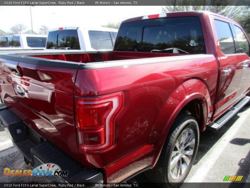 2016 Ford F150 Lariat SuperCrew Ruby Red / Black Photo #8