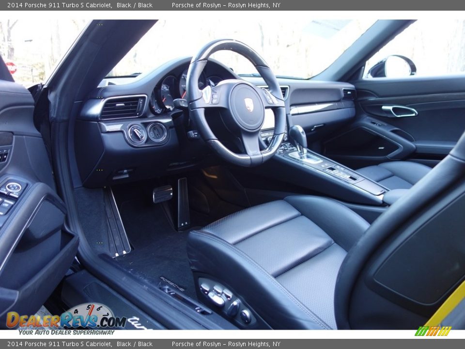 Black Interior - 2014 Porsche 911 Turbo S Cabriolet Photo #12