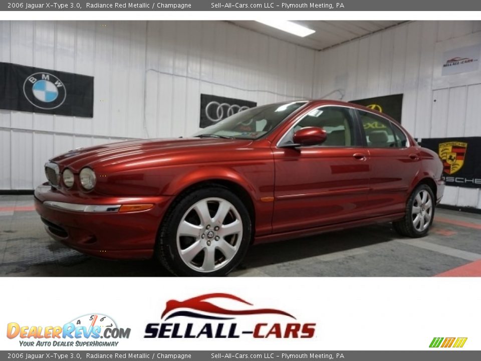 2006 Jaguar X-Type 3.0 Radiance Red Metallic / Champagne Photo #1