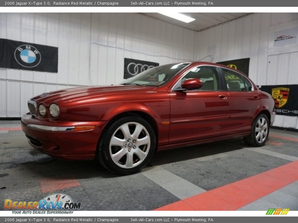 2006 Jaguar X-Type 3.0 Radiance Red Metallic / Champagne Photo #2