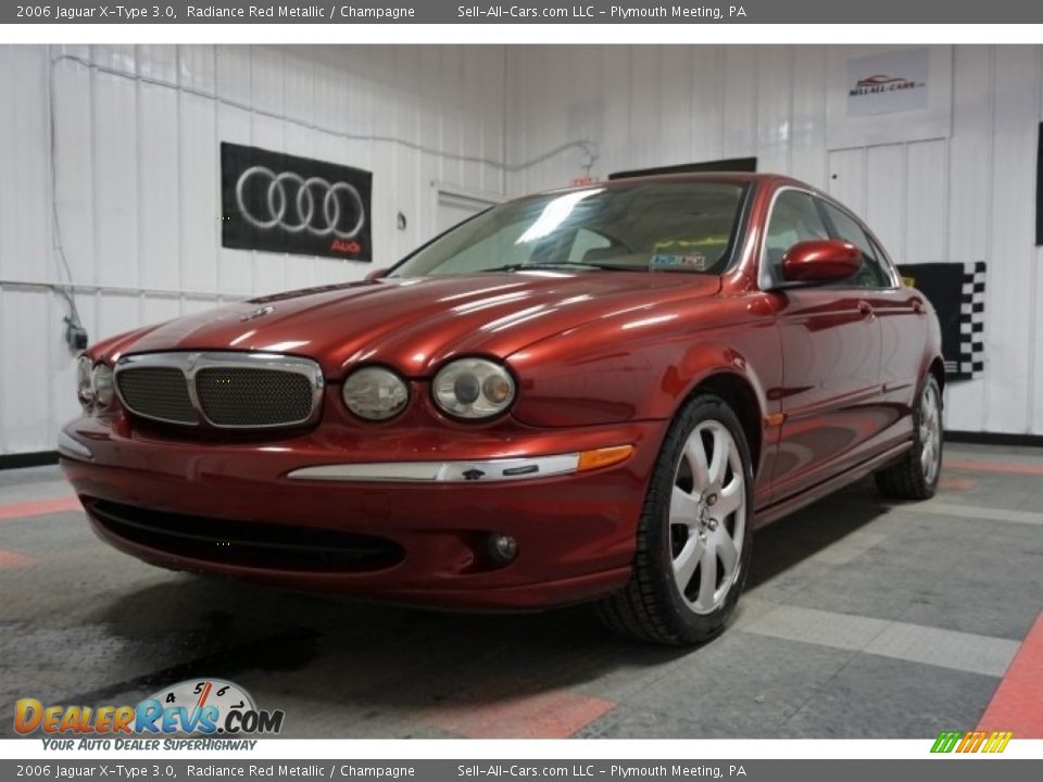 2006 Jaguar X-Type 3.0 Radiance Red Metallic / Champagne Photo #3