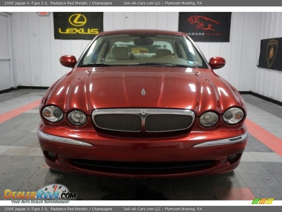 2006 Jaguar X-Type 3.0 Radiance Red Metallic / Champagne Photo #4