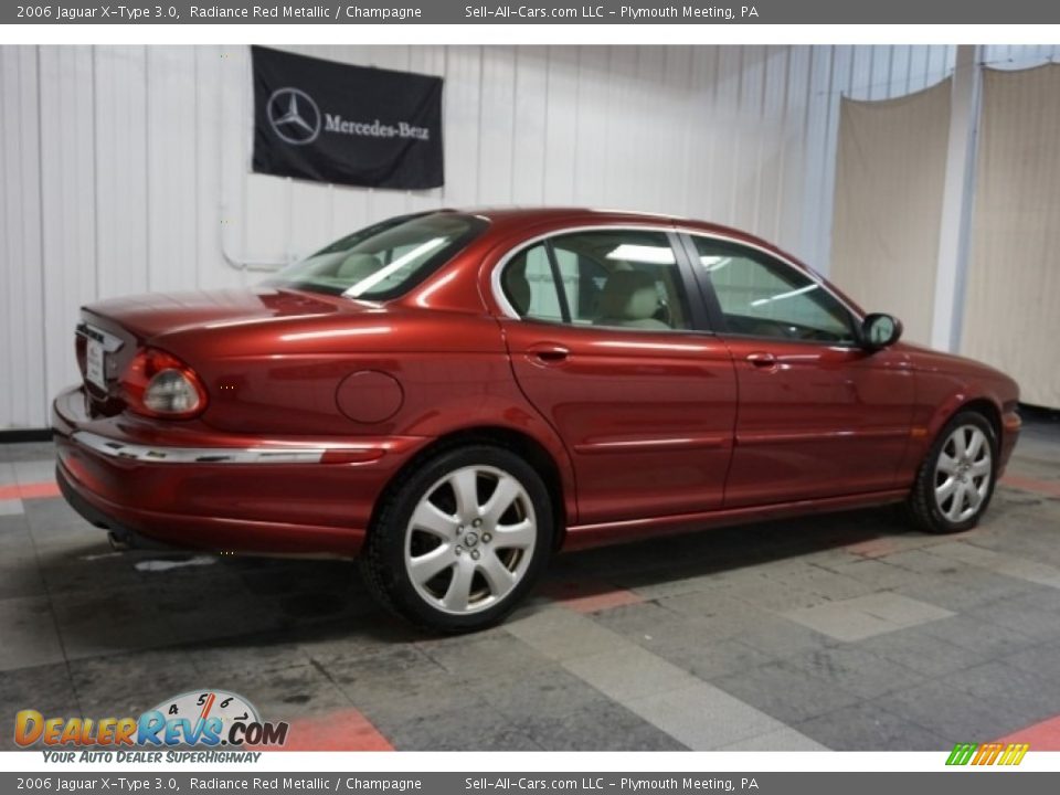 2006 Jaguar X-Type 3.0 Radiance Red Metallic / Champagne Photo #7