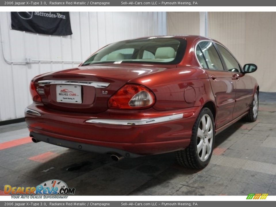 2006 Jaguar X-Type 3.0 Radiance Red Metallic / Champagne Photo #8