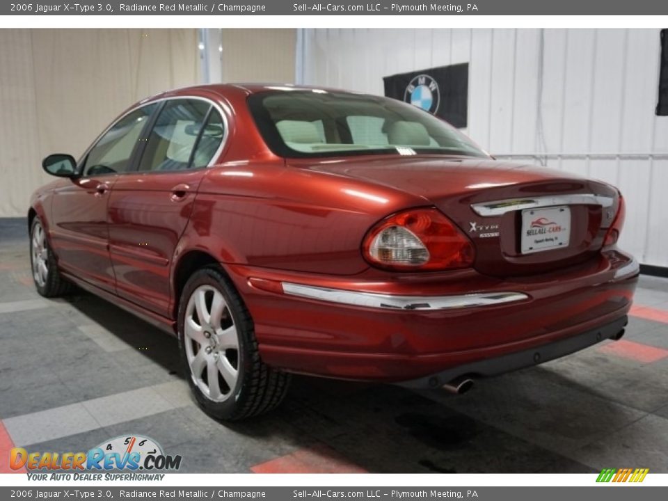 2006 Jaguar X-Type 3.0 Radiance Red Metallic / Champagne Photo #10