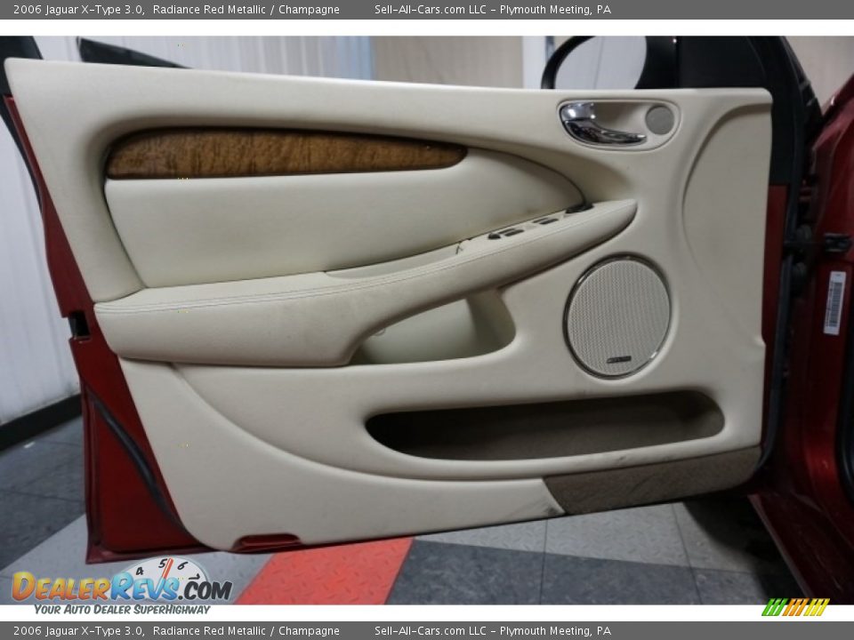 2006 Jaguar X-Type 3.0 Radiance Red Metallic / Champagne Photo #12