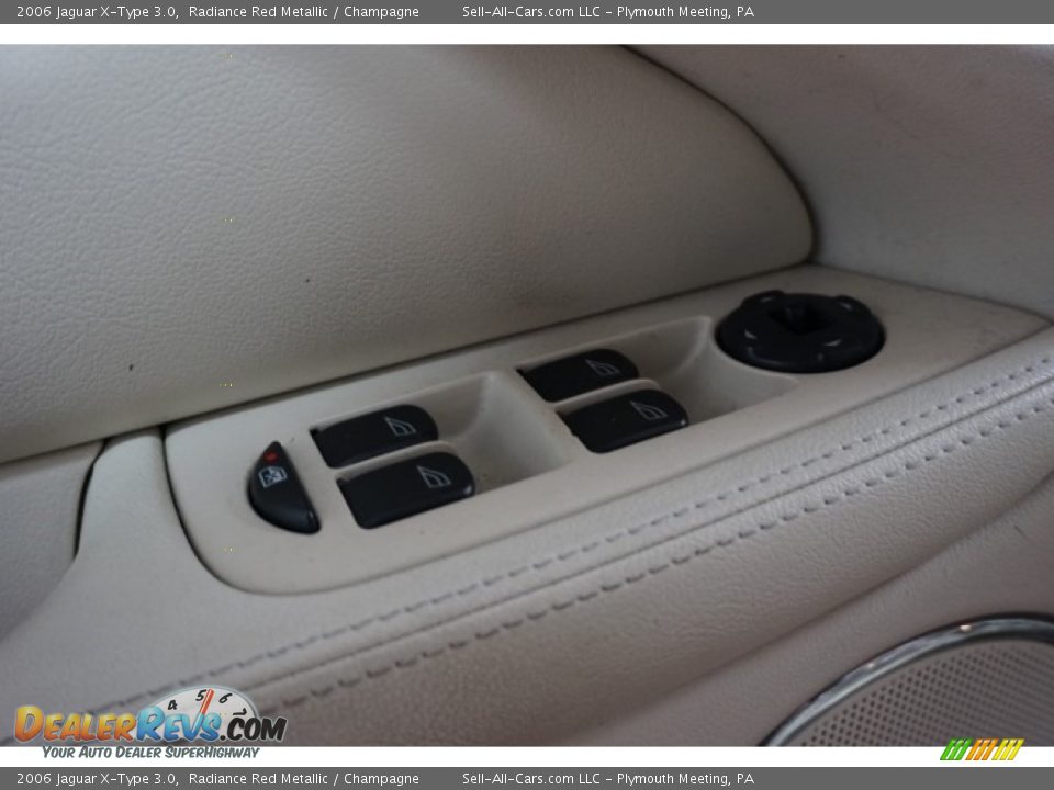 2006 Jaguar X-Type 3.0 Radiance Red Metallic / Champagne Photo #13