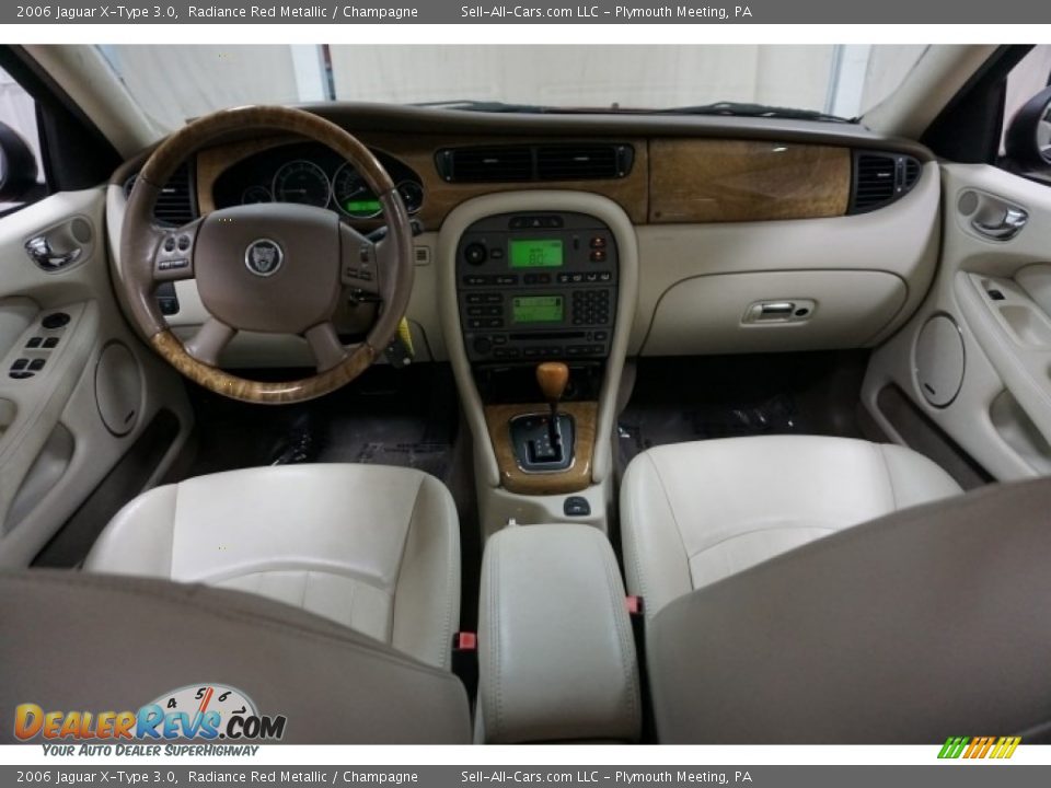 2006 Jaguar X-Type 3.0 Radiance Red Metallic / Champagne Photo #26