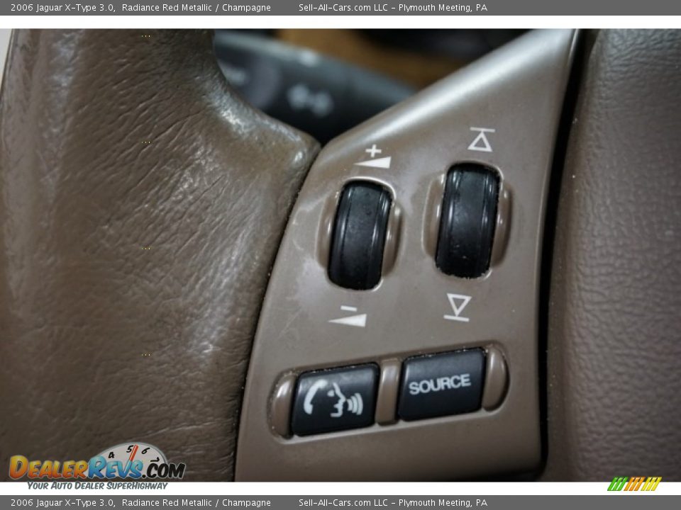 2006 Jaguar X-Type 3.0 Radiance Red Metallic / Champagne Photo #29