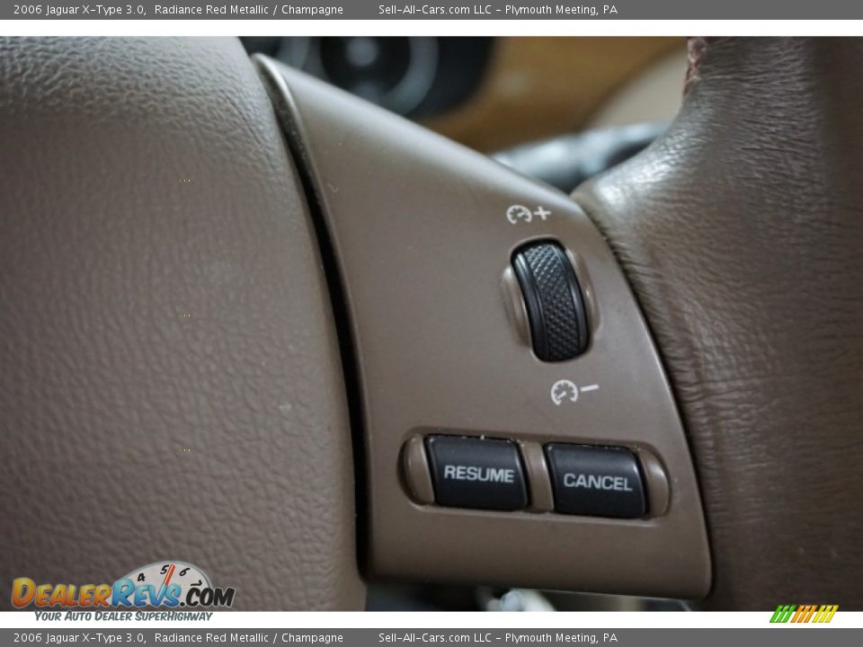 2006 Jaguar X-Type 3.0 Radiance Red Metallic / Champagne Photo #30